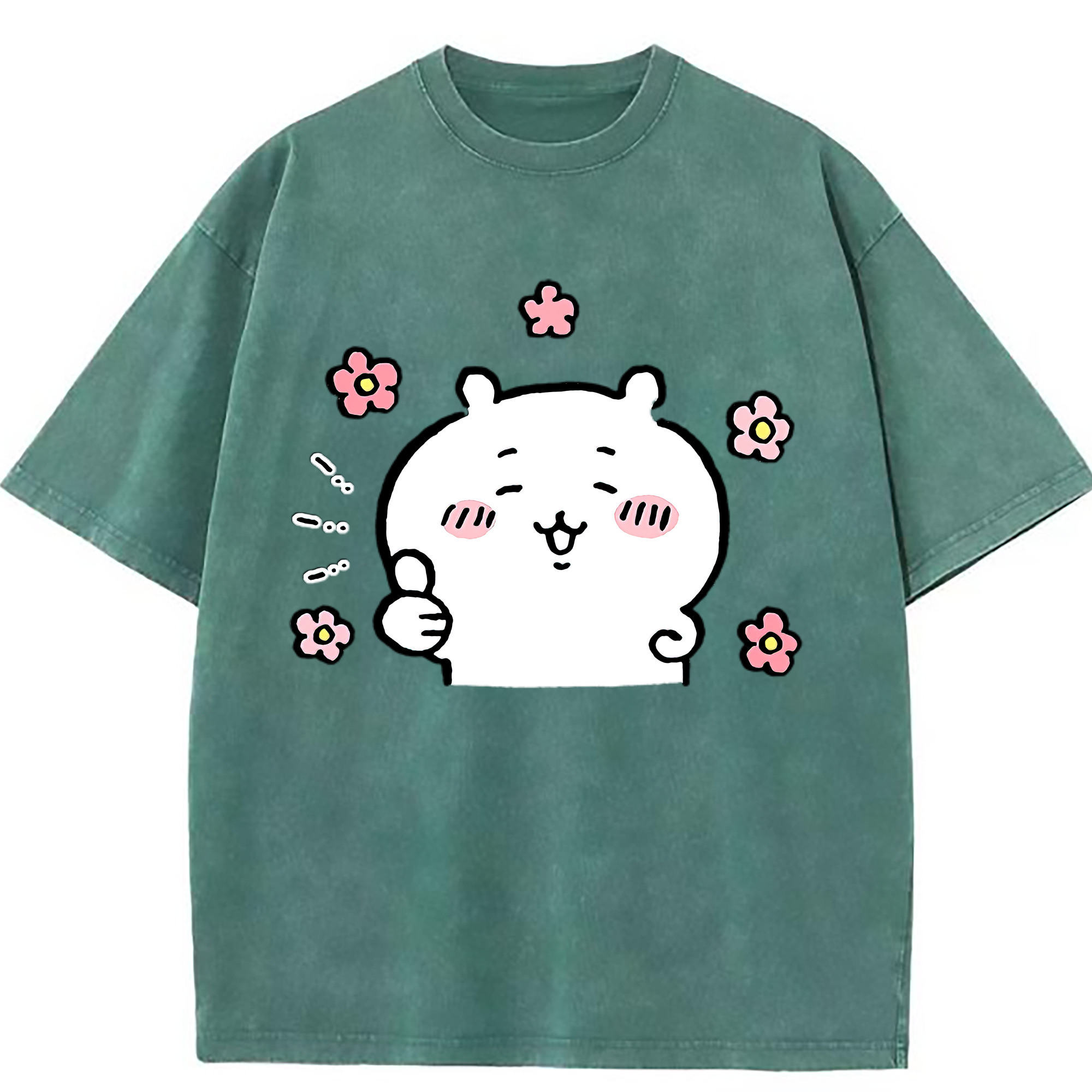 （画像用） ちいかわ ちいかわ Chii-kawa chiikawa 綿100% ヴィンテージ風 半袖Tシャツ（フロントプリント）